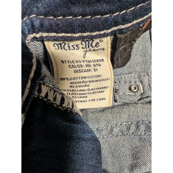 Baggy MissMe Jeans Womens Mid-Rise Easy Boot STYLE Y2K 2000's Size 32 - Picture 3 of 8